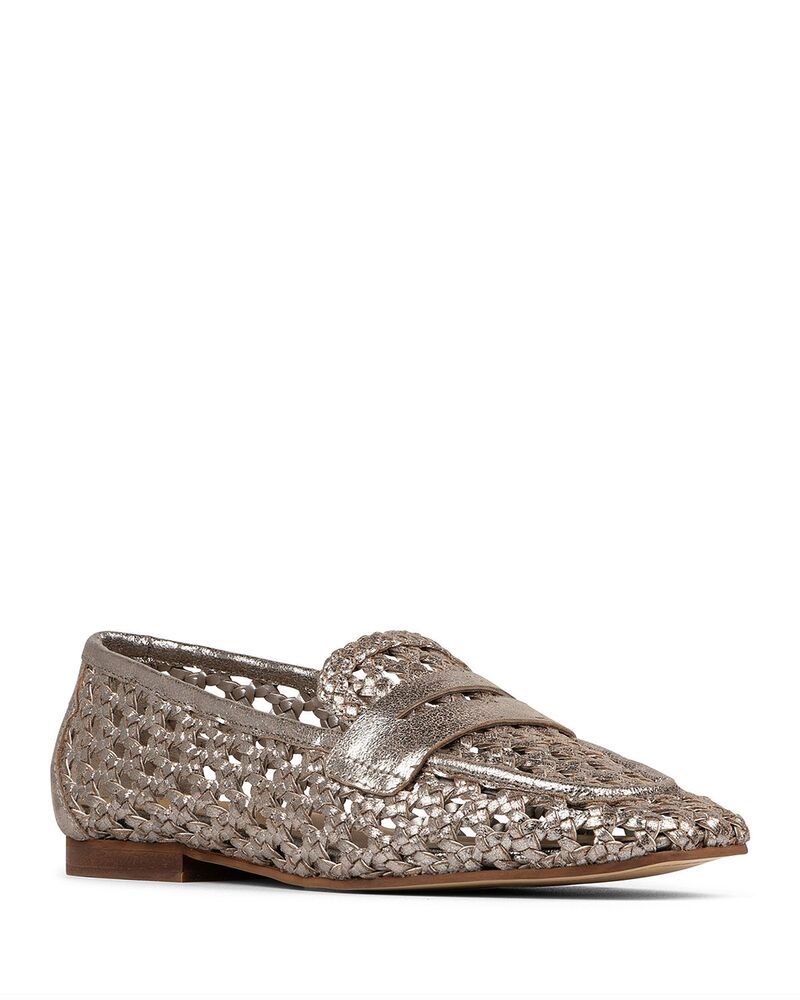 ドナルドプリネール レディース シューズ スリッポン・ローファー レザー Donald Pliner Womens Naolin Leather Loafers Pewter ピューター