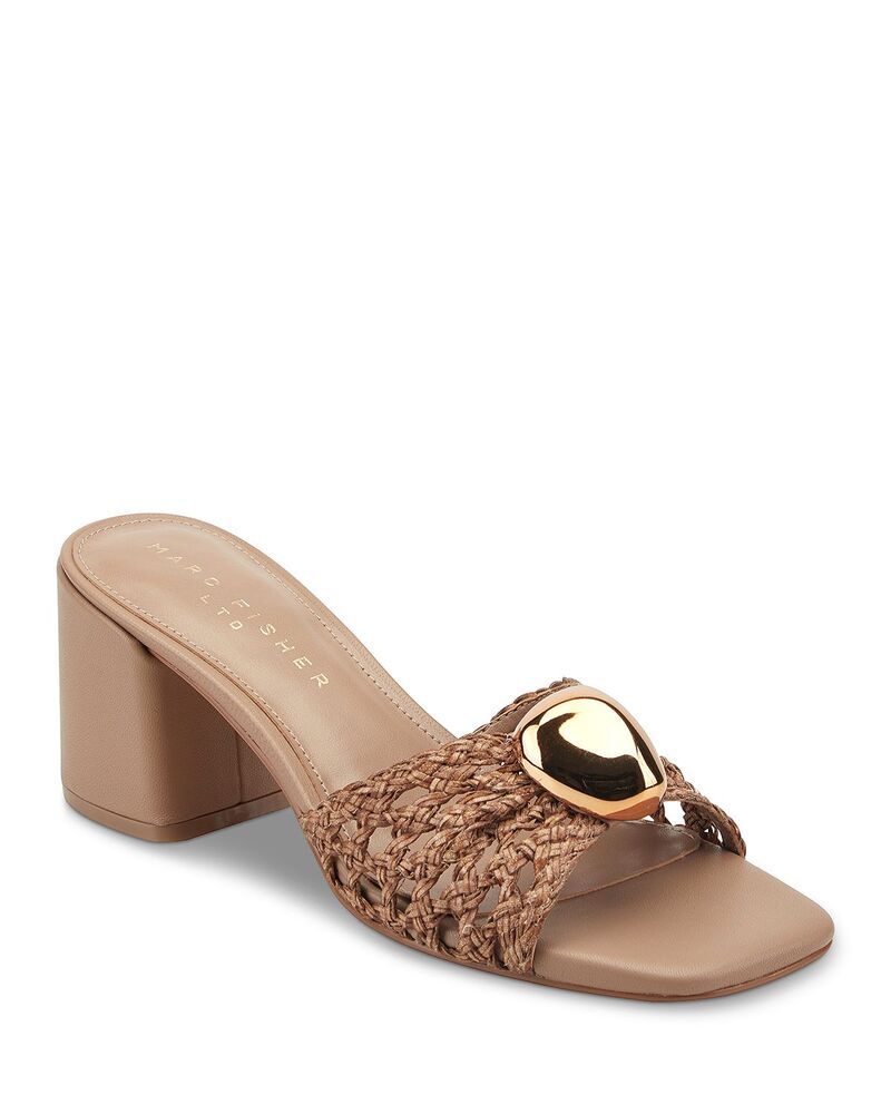 マーク・フィッシャー レディース シューズ サンダル Marc Fisher LTD Womens Farrel Slide Sandals Medium Natural