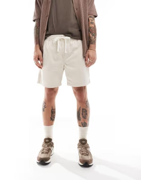 コットンオン メンズ ボトムス ハーフパンツ・ショーツ ショートパンツ Cotton cotton cord shorts Bone cord オフホワイト