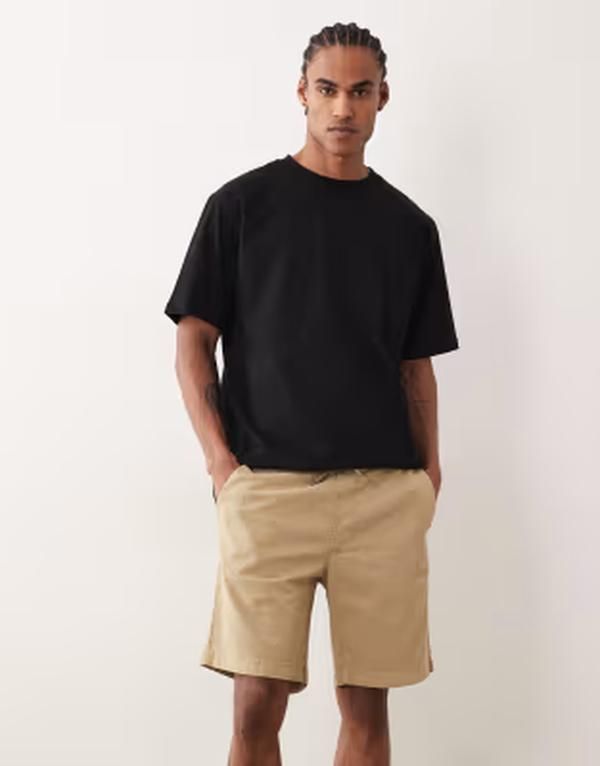ジャック アンド ジョーンズ メンズ ボトムス ハーフパンツ・ショーツ ショートパンツ Jack Jones texturedrawstring shorts Crockery ベージュ