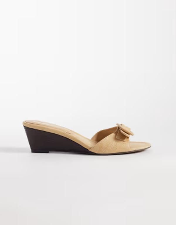 エイソス レディース シューズ サンダル ASOS DESIGN Highway buckle detail wedge sandals inaturalfabrication effect Natural fabrication