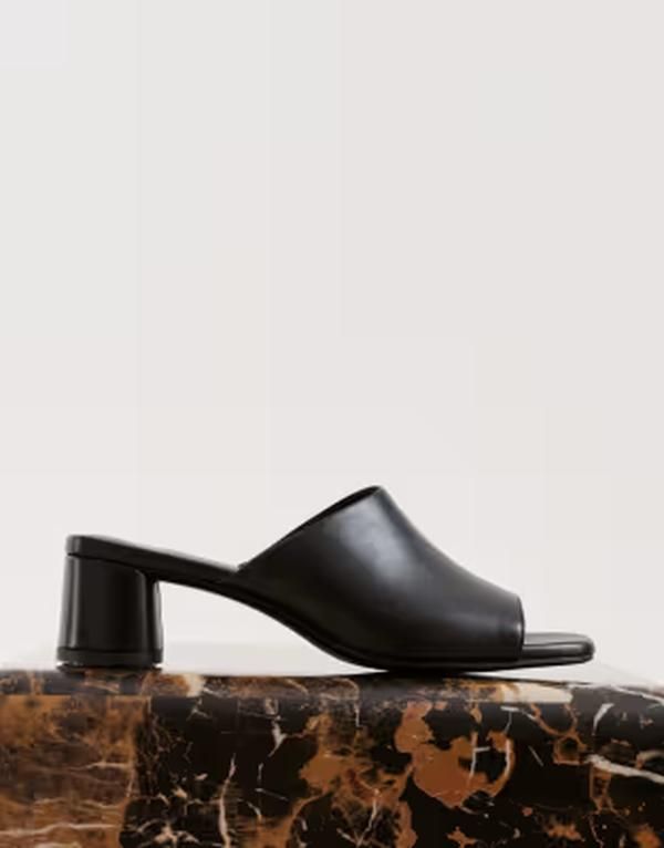 バガボンド レディース シューズ サンダル レザー ヒール Vagabond Shoemakers Piper leather heeled mules Black ブラック