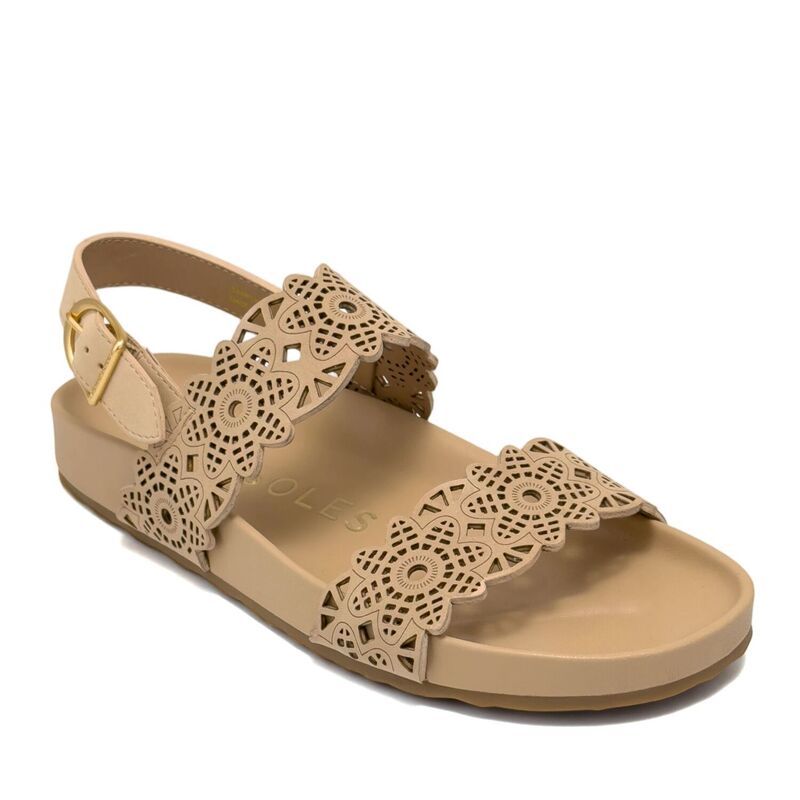 エアロソールズ レディース シューズ サンダル Aerosoles Lily Womenslingback Flat Sandals Beige Bisque ベージュ