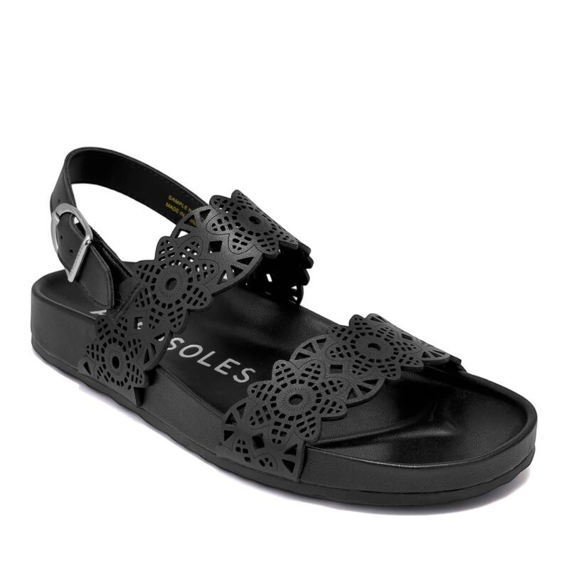 エアロソールズ レディース シューズ サンダル Aerosoles Lily Womenslingback Flat Sandals Black ブラック