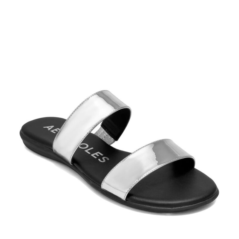 エアロソールズ レディース シューズ サンダル Aerosoles Concetta WomenslipOn Flat Slide Sandalsilver シルバー