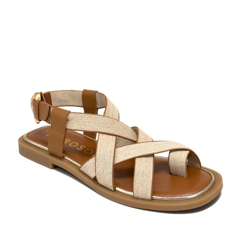 エアロソールズ レディース シューズ サンダル Aerosoles Cargo Womenslingback Flat Sandals Tan Linen タン