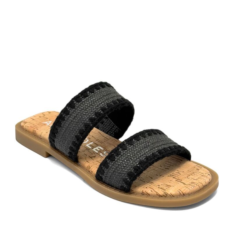 エアロソールズ レディース シューズ サンダル Aerosoles Centro WomenslipOn Flat Slide Sandals Black ブラック