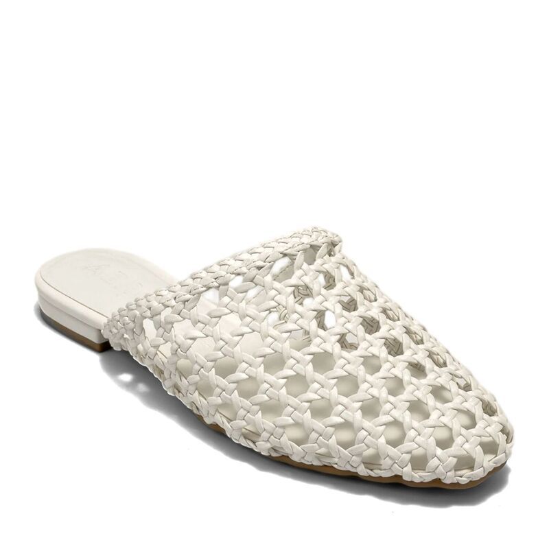 エアロソールズ レディース シューズ サンダル オープンバック Aerosoles Assia Womens Open Back Woven Mules White ホワイト