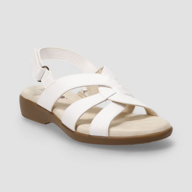 クロフト＆バロー レディース シューズ サンダル Croft Barrow Krissen CrissCrosstrap Womens Comfort Sandals White ホワイト