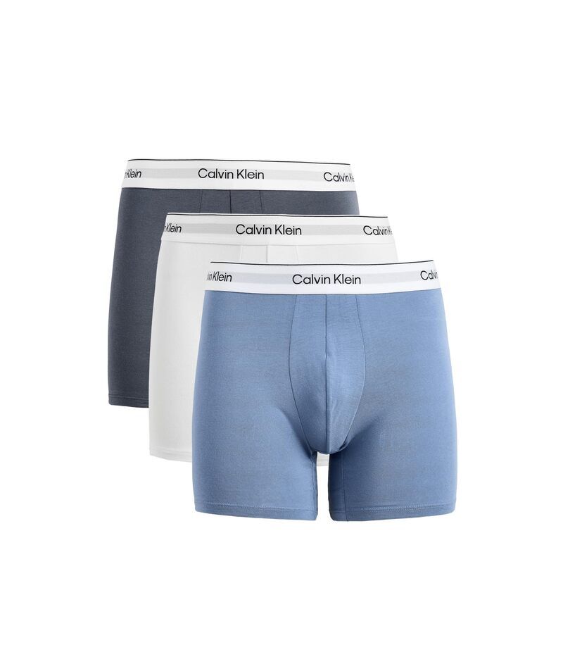 カルバン クライン アンダーウェア メンズ ボクサーパンツ コットン Calvin Klein Underwear Icon Cotton Stretch 3Pack Boxer Brief WhiteBlue Tuli ホワイト