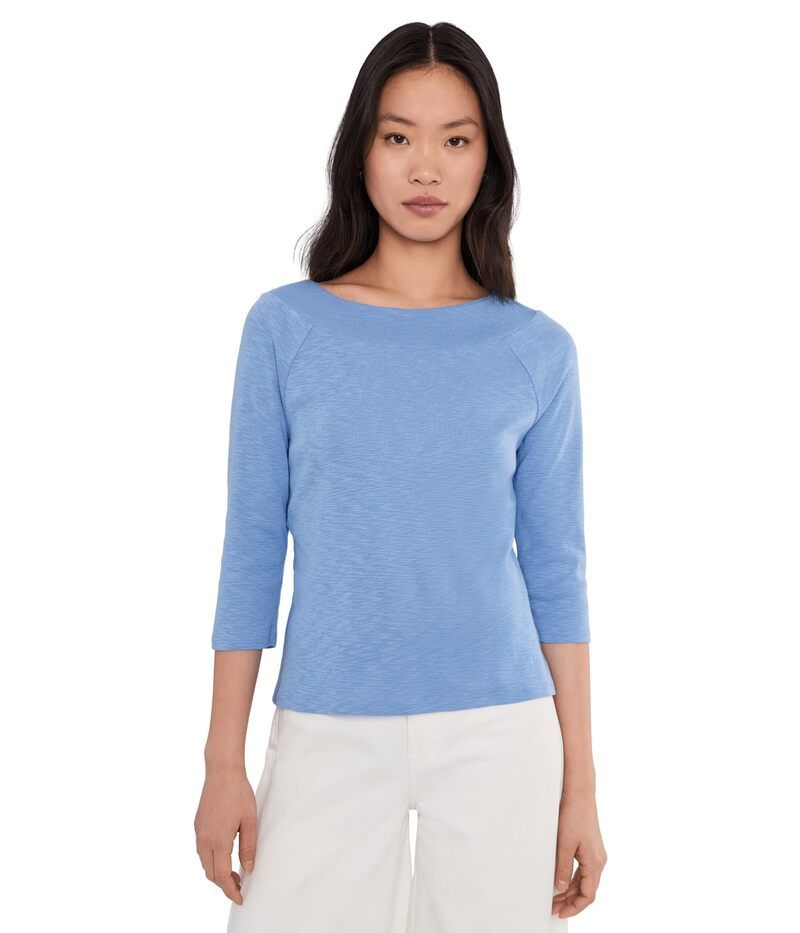 ニックプラスゾーイ レディース トップス シャツ NICZOE 34 Sleeve Ballet Boatee French Blue ブルー
