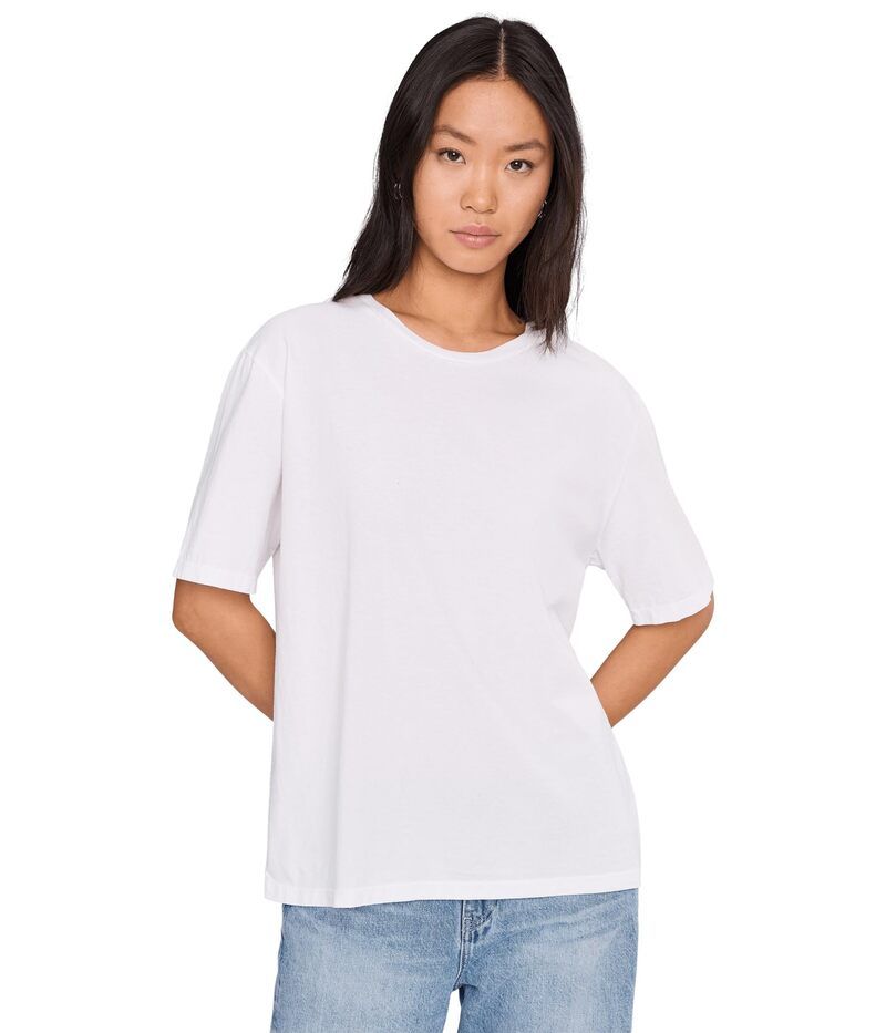 マイケルスターズ レディース トップス シャツ Michael Stars Kennedy Boyfriend Tee White ホワイト