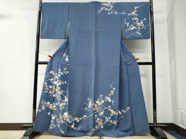 平和屋着物●創業460年・千總　訪問着　竹垣牡丹花文　金彩　正絹　逸品　CABG0174yc