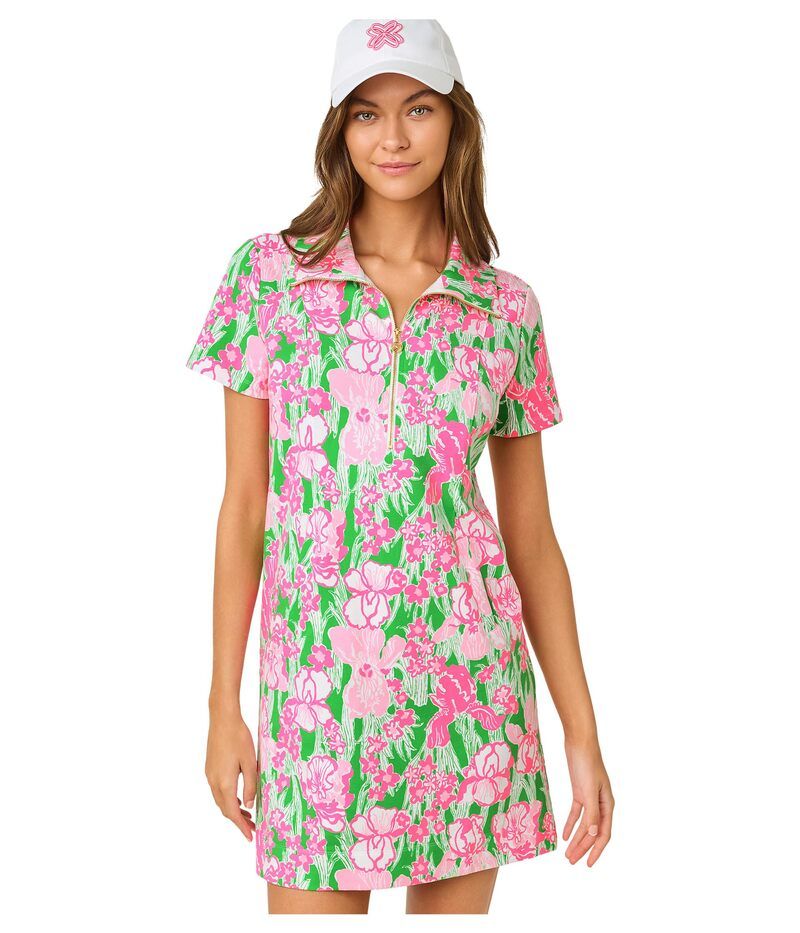 リリーピュリッツァー レディース トップス ワンピース Lilly Pulitzer Eleni Upf 50 Dress Puttingreen H グリーン