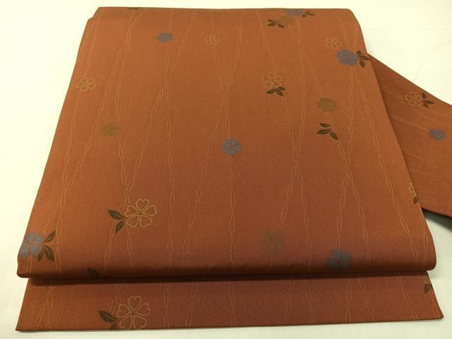平和屋着物●全通柄　九寸名古屋帯　舞桜　正絹　逸品　CABG1917vp