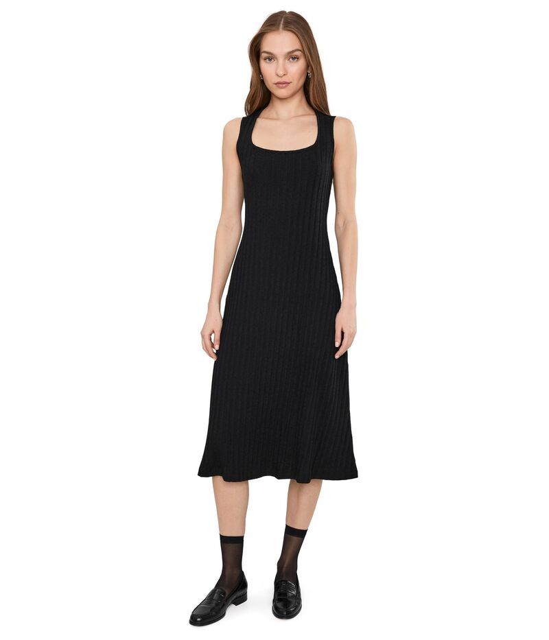 マイケルスターズ レディース トップス ワンピース Michael Starsofia Square Neck Dress Black ブラック
