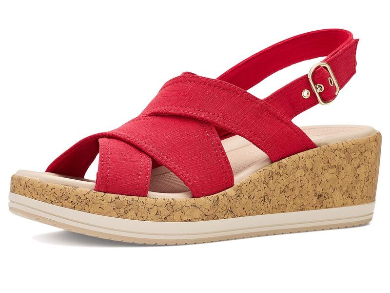 ライフストライド レディース シューズ ヒール サンダル LifeStride Rye Slingback Sandals Fired レッド