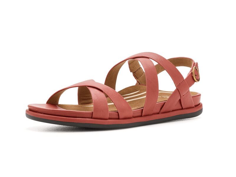 エイトレックス レディース シューズ サンダル Aetrex Piper Adjustable Quarter Strap Sandals Terracotta テラコッタ