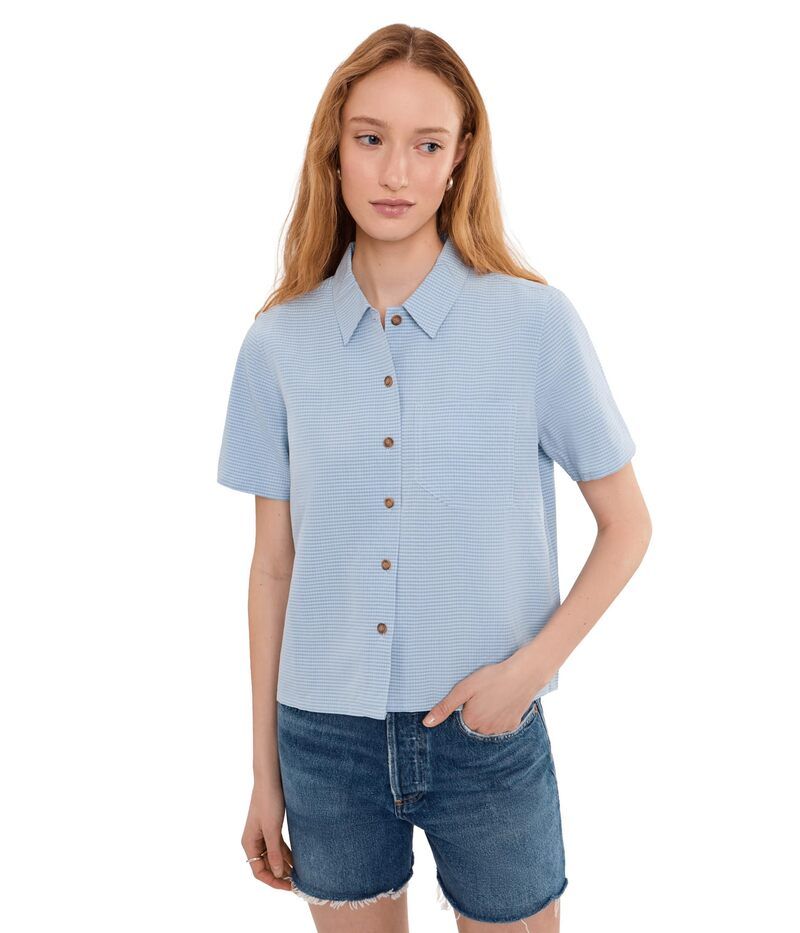 ロイヤルロビンズ レディース トップス シャツ Royal Robbins Desert Pucker Short Sleeve Skyway