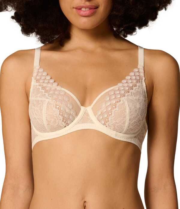 シモーヌペレール レディース アンダーウェア ブラジャー レース Simone Perele Radieuse Underwire Balconette Lace Plunge Bra Ivory アイボリー 27,820円