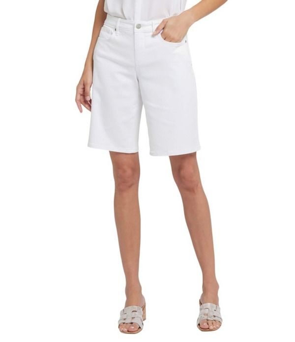 エヌワイディージェイ レディース ボトムス ハーフパンツ・ショーツ ショートパンツ デニム NYDJ Lilly Stretch Denimid Rise Bermuda Shorts Optic White ホワイト