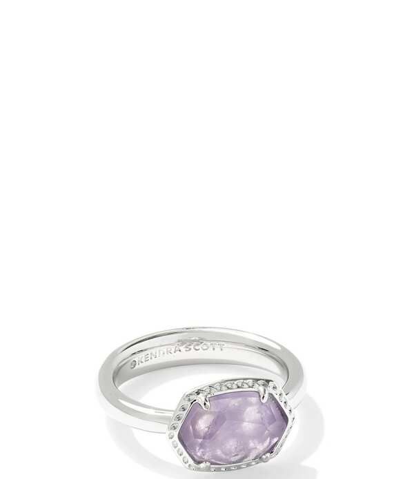 ケンドラスコット レディース アクセサリー 指輪 Kendra Scott Daphne Frame Band Ring Silver Purple Amethyst パープル