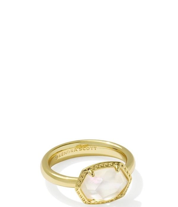 ケンドラスコット レディース アクセサリー 指輪 Kendra Scott Daphne Frame Band Ringold Ivory Mother Of Pearl アイボリー