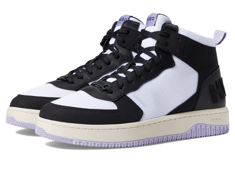 フューゴ メンズ シューズ スニーカー HUGO Kilian Retro HighTop Sneakers CharcoalBright White ホワイト