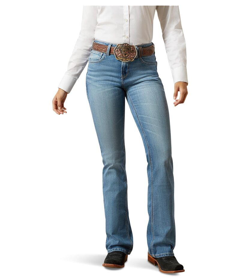 アリアト レディース ボトムス デニムパンツ ブーツ ジーンズ Ariat High Rise Rowyn Boot Cut Jeans Challis