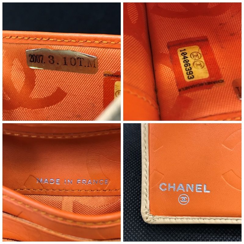 希少 CHANEL シャネル 二つ折り財布 カンボンライン マトラッセ デカ