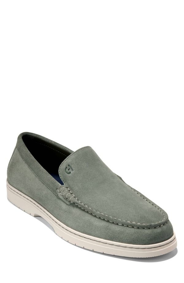 コールハーン メンズ シューズ スリッポン・ローファー Cole Haan Greenwich Grand Venetian Loafer Dusty Olive Suede Angora オリーブ