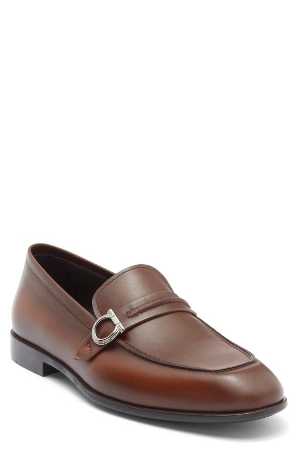 フェラガモ メンズ シューズ スリッポン・ローファー FERRAGAMO Terence Apron Toe Loafer Naturale Midbrown Tmoro