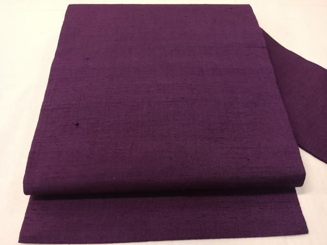 平和屋着物●九寸名古屋帯　紬地　桑の実色　正絹　逸品　CABG7896vp 18,460円