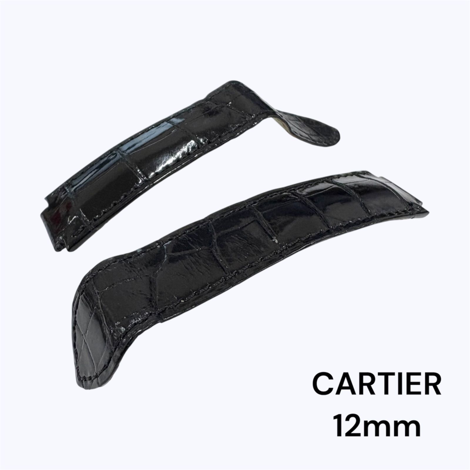 【中古品】 時計バンド CARTIER カルティエ 純正 12mm バロンブルー レザーベルト