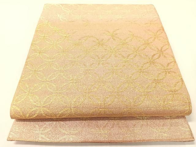 平和屋着物●桝屋高尾　ねん金綴錦　六通柄袋帯　名物聚文七宝　正絹　逸品　未使用　CABH4605vp