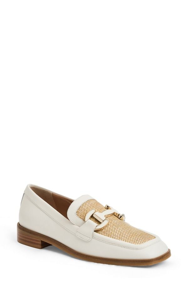 ブルーノマグリ レディース シューズ スリッポン・ローファー Bruno Magli Natalie Bit Loafer White Raffia ホワイト
