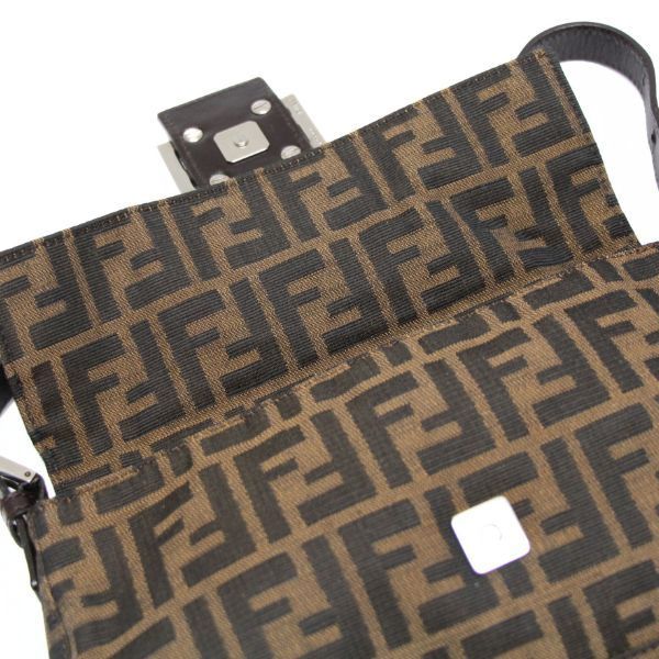 フェンディ FENDI マンマバケット ショルダーバッグ ズッカ ブラウン