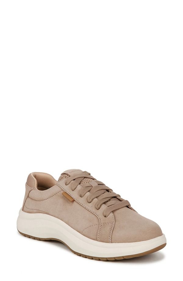 ドクター・ショール レディース シューズ スニーカー レザー Dr Scholls Feel Good Plantar Fasciitis Leather Sneaker Women Wide Width Available Taupe トープ