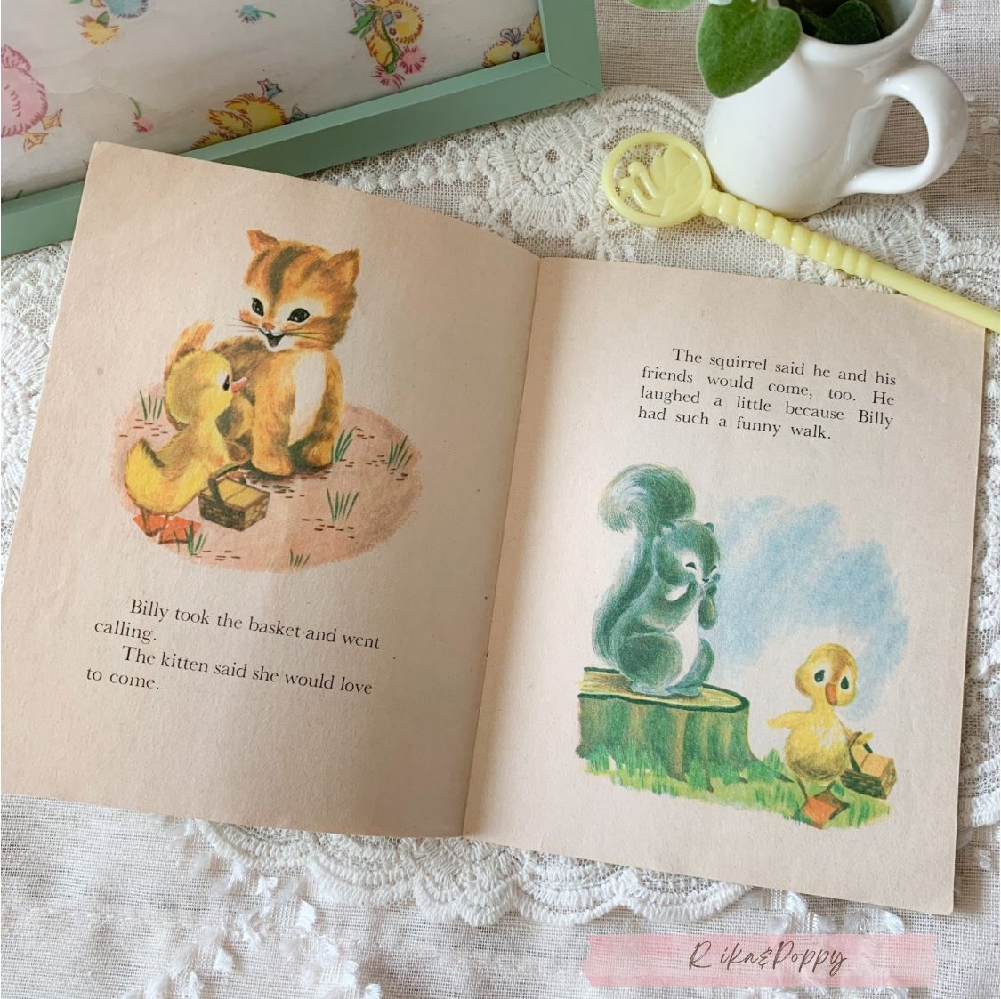 ヴィンテージ絵本 LITTLE BILLY DUCK ジャンクジャーナル素材 洋書