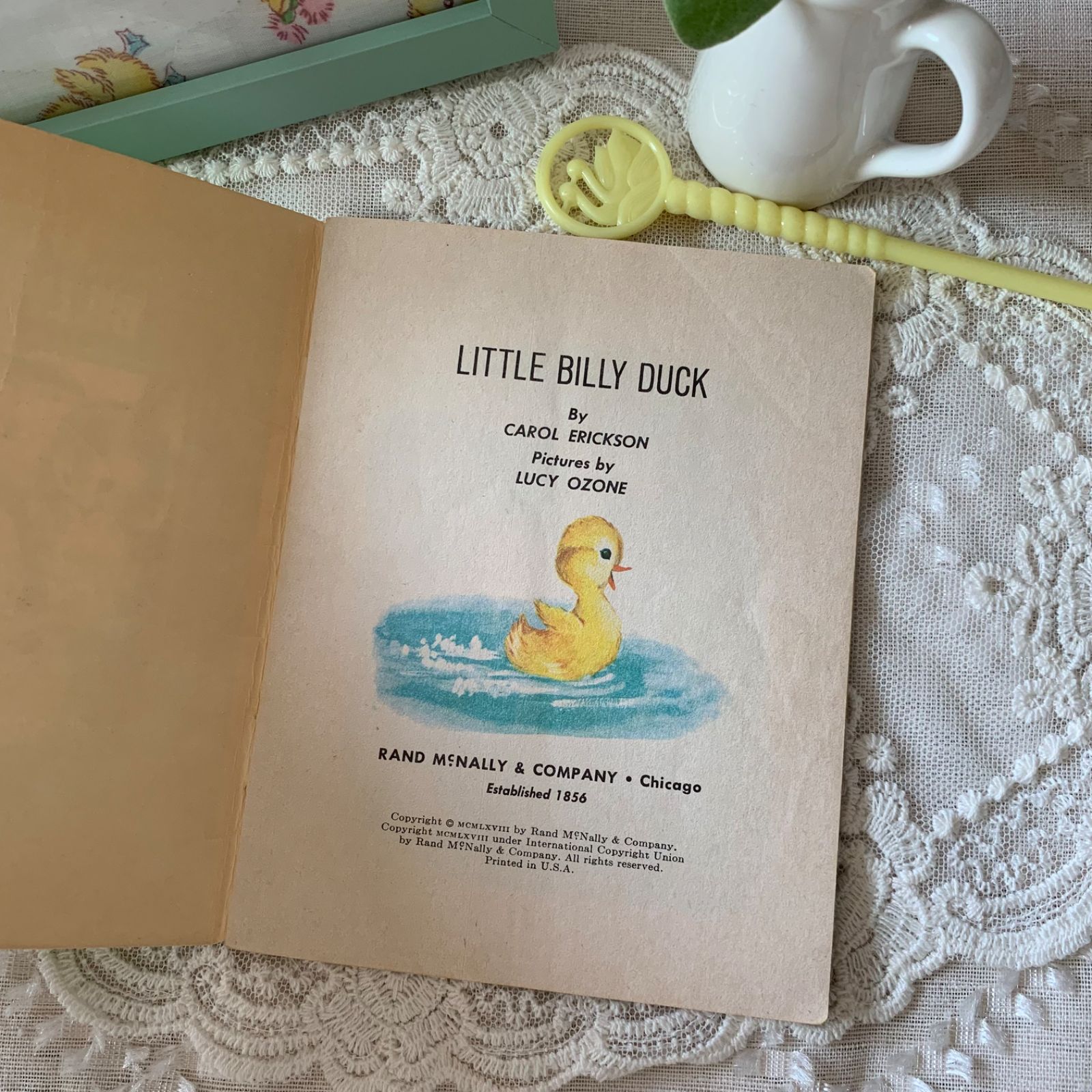 ヴィンテージ絵本 LITTLE BILLY DUCK ジャンクジャーナル素材 洋書