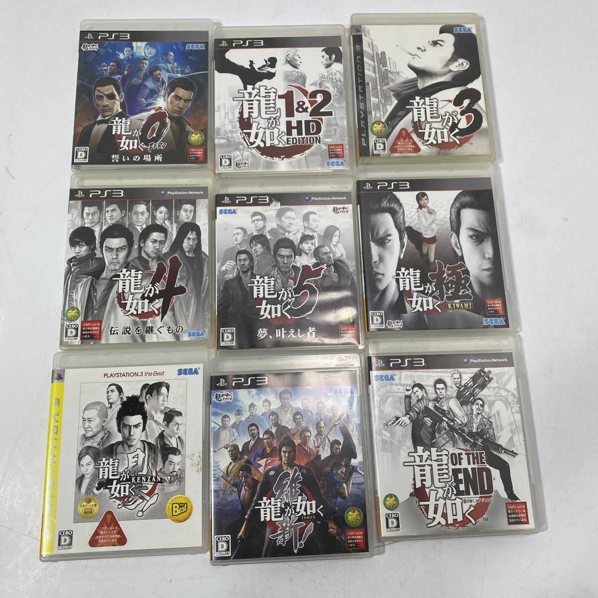 送料無料】PS3 ソフト 龍が如く 0 1&2 3 4 5 極 the Best 維新 OF THE