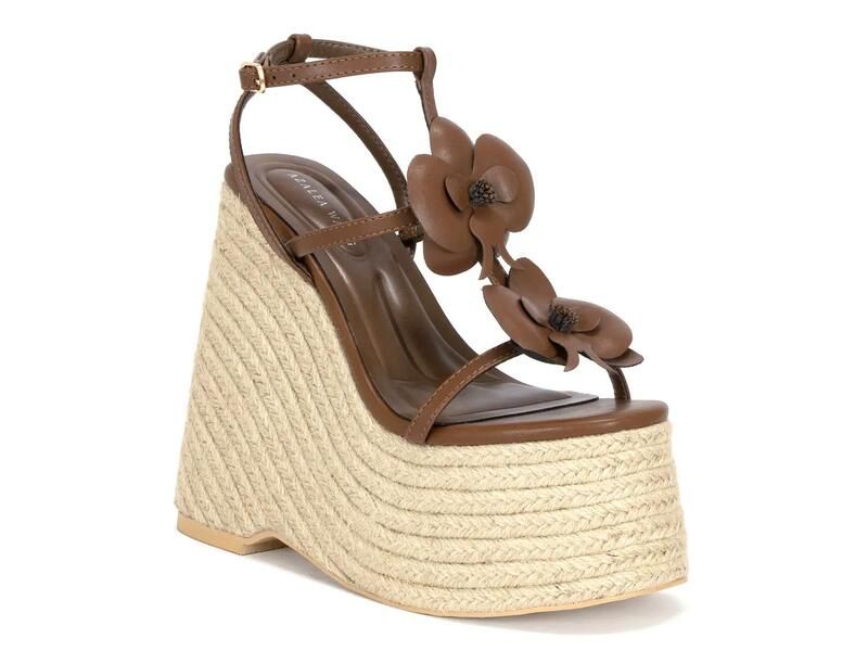 アザレア ワン レディース シューズ サンダル Azalea WangBarossa Espadrille Wedge Sandal Dark Brown ブラウン