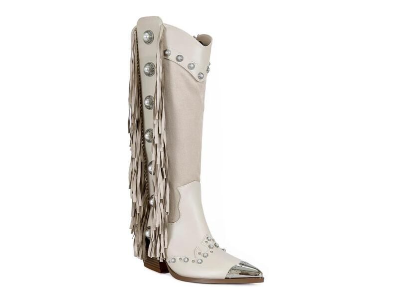 アザレア ワン レディース シューズ ブーツ・レインブーツ Azalea WangPelagius Cowboy Boot Cream クリーム