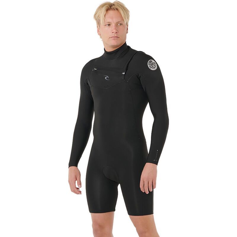 リップカール メンズ 水着 上下セット 長袖 Rip Curl Dawn PatrolongSleeve 22 Chest Zip Spring Wetsuit Mens Black ブラック