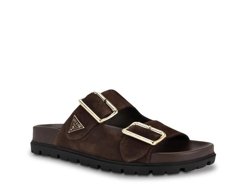 ゲス レディース シューズ サンダル GuessFasten Sandal Dark Brown Suede ブラウン