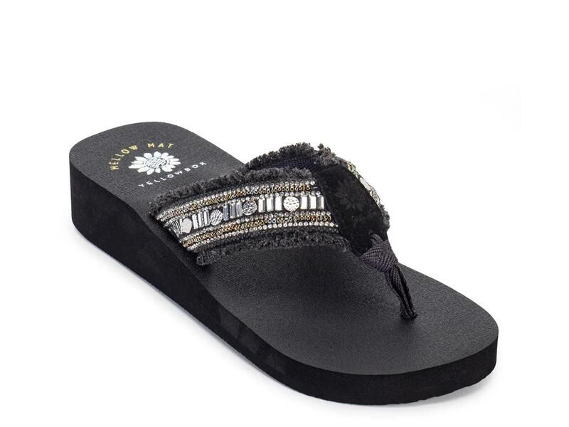 イエローボックス レディース シューズ サンダル Yellow BoxCaileen Wedge Sandal Black ブラック