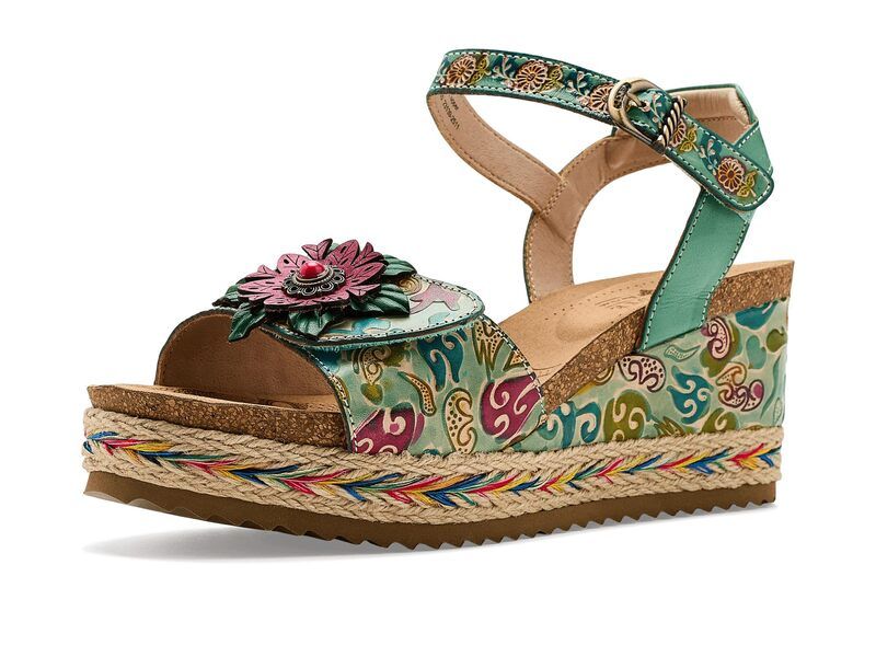 スプリングステップ レディース シューズ サンダル Lartiste By Spring Step Boca Mint Green Mult グリーン