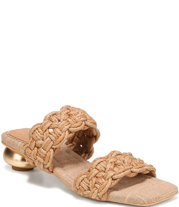 サムエデルマン レディース シューズ サンダル ヒール Circus NY by Sam Edelman Clover Woven Raffia Sculpted Heel Slip On Dressandals Light Golden CaramelHon