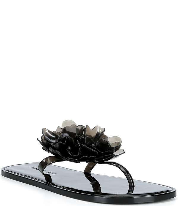 ファーム レディース シューズ サンダル Farm Rio Flower Jelly Flathong Sandals Black ブラック