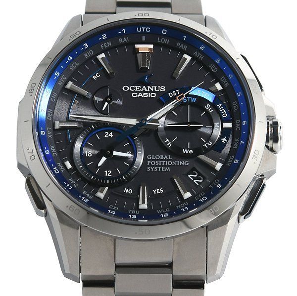 箱保付 美品 CASIO カシオ OCEANUS オシアナス OCW-G1000-1AJF フルメタル GPSハイブリッド 電波ソーラー メンズ
